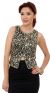 Main image of Sleevless Sequined Blouse with Knot Back